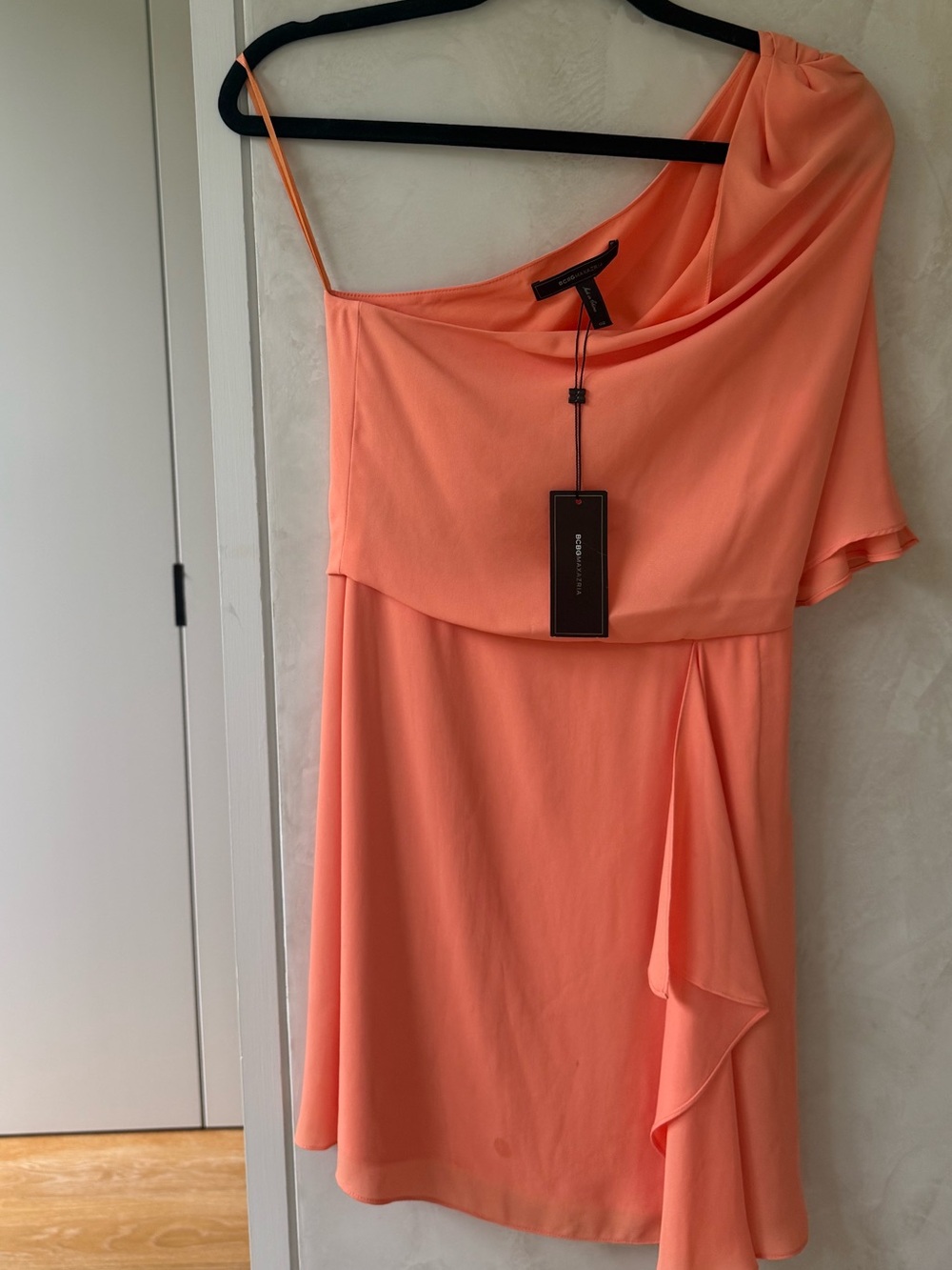 BCBGMaxAzria Coral One-Shoulder Cocktail Dress